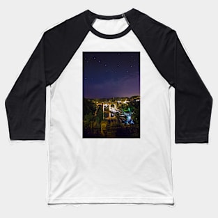 Knaresborough railway viaduct and the River Nidd Gorge Baseball T-Shirt